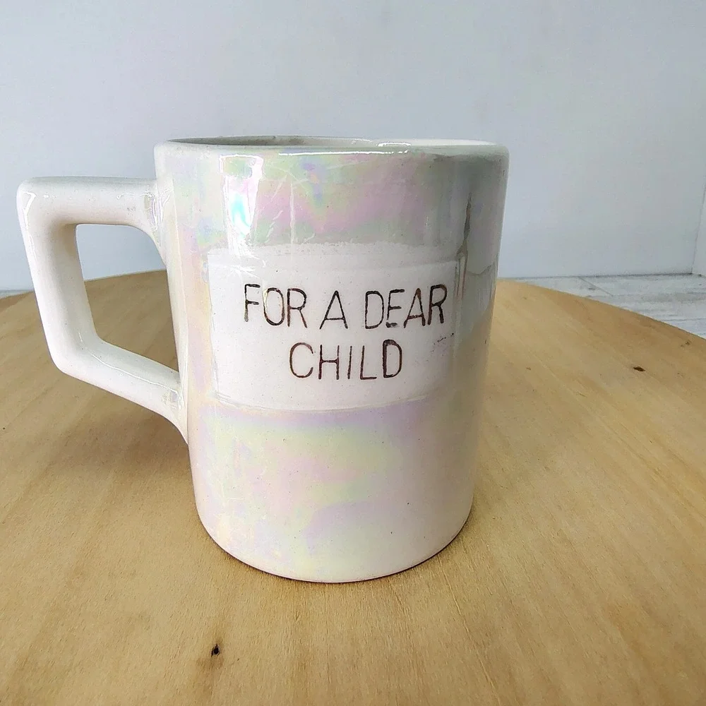Vtg Yellowstone National Park Souvenir Mug‎ For A Dear Child Pearlescent Finish